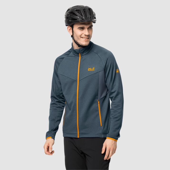 Jack Wolfskin Mens Resilience Cycling Jacket Grey Blue 582930VPK